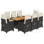 vidaXL 9-tlg. Garten-Essgruppe mit Kissen Schwarz Poly Rattan vidaXL 9-tlg. Garten-Essgruppe mit Kissen Schwarz Poly Rattan