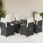 vidaXL 7-tlg. Garten-Essgruppe mit Kissen Schwarz Poly Rattan vidaXL 7-tlg. Garten-Essgruppe mit Kissen Schwarz Poly Rattan
