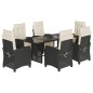 vidaXL 7-tlg. Garten-Essgruppe mit Kissen Schwarz Poly Rattan vidaXL 7-tlg. Garten-Essgruppe mit Kissen Schwarz Poly Rattan