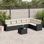 vidaXL 8-tlg. Garten-Sofagarnitur mit Kissen Schwarz Poly Rattan vidaXL 8-tlg. Garten-Sofagarnitur mit Kissen Schwarz Poly Rattan