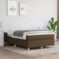 vidaXL Boxspringbett mit Matratze Dunkelbraun 120x190 cm Stoff vidaXL Boxspringbett mit Matratze Dunkelbraun 120x190 cm Stoff