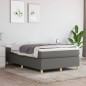 vidaXL Boxspringbett mit Matratze Dunkelgrau 120x190 cm Stoff vidaXL Boxspringbett mit Matratze Dunkelgrau 120x190 cm Stoff