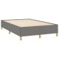 vidaXL Boxspringbett mit Matratze Dunkelgrau 120x190 cm Stoff vidaXL Boxspringbett mit Matratze Dunkelgrau 120x190 cm Stoff