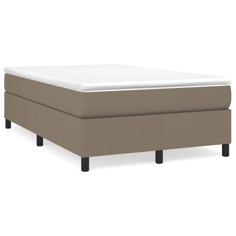 vidaXL Boxspringbett mit Matratze Taupe 120x190 cm Stoff vidaXL Boxspringbett mit Matratze Taupe 120x190 cm Stoff