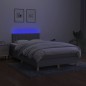 vidaXL Boxspringbett mit Matratze & LED Hellgrau 120x190 cm Stoff vidaXL Boxspringbett mit Matratze & LED Hellgrau 120x190 cm Stoff