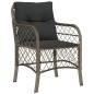 vidaXL 9-tlg. Garten-Essgruppe mit Kissen Grau Poly Rattan vidaXL 9-tlg. Garten-Essgruppe mit Kissen Grau Poly Rattan