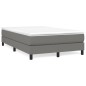 vidaXL Boxspringbett mit Matratze Dunkelgrau 120x190 cm Stoff vidaXL Boxspringbett mit Matratze Dunkelgrau 120x190 cm Stoff