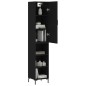 vidaXL Highboard Schwarz 34,5x34x180 cm Holzwerkstoff vidaXL Highboard Schwarz 34,5x34x180 cm Holzwerkstoff