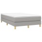 vidaXL Boxspringbett mit Matratze Hellgrau 120x190 cm Stoff vidaXL Boxspringbett mit Matratze Hellgrau 120x190 cm Stoff
