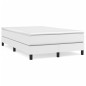vidaXL Boxspringbett mit Matratze Weiß 120x190 cm Kunstleder vidaXL Boxspringbett mit Matratze Weiß 120x190 cm Kunstleder