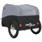 vidaXL Fahrradanhänger Schwarz und Grau 45 kg Eisen vidaXL Fahrradanhänger Schwarz und Grau 45 kg Eisen