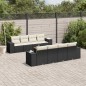 vidaXL 9-tlg. Garten-Sofagarnitur mit Kissen Schwarz Poly Rattan vidaXL 9-tlg. Garten-Sofagarnitur mit Kissen Schwarz Poly Rattan
