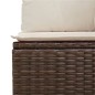 vidaXL Gartensofa mit Kissen 4-Sitzer Braun Poly Rattan vidaXL Gartensofa mit Kissen 4-Sitzer Braun Poly Rattan