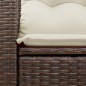 vidaXL Gartensofa mit Kissen 2-Sitzer Braun Poly Rattan vidaXL Gartensofa mit Kissen 2-Sitzer Braun Poly Rattan
