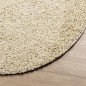 vidaXL Teppich Shaggy Hochflor Modern Golden Ø 240 cm vidaXL Teppich Shaggy Hochflor Modern Golden Ø 240 cm