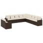 vidaXL 11-tlg. Garten-Sofagarnitur mit Kissen Braun Poly Rattan vidaXL 11-tlg. Garten-Sofagarnitur mit Kissen Braun Poly Rattan
