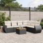 vidaXL 7-tlg. Garten-Sofagarnitur mit Kissen Schwarz Poly Rattan vidaXL 7-tlg. Garten-Sofagarnitur mit Kissen Schwarz Poly Rattan