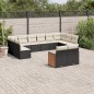 vidaXL 12-tlg. Garten-Sofagarnitur mit Kissen Schwarz Poly Rattan vidaXL 12-tlg. Garten-Sofagarnitur mit Kissen Schwarz Poly Rattan