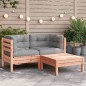 vidaXL Gartensofa mit Kissen und Hocker 2-Sitzer vidaXL Gartensofa mit Kissen und Hocker 2-Sitzer