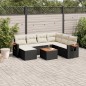 vidaXL 8-tlg. Garten-Sofagarnitur mit Kissen Schwarz Poly Rattan vidaXL 8-tlg. Garten-Sofagarnitur mit Kissen Schwarz Poly Rattan