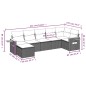 vidaXL 7-tlg. Garten-Sofagarnitur mit Kissen Schwarz Poly Rattan vidaXL 7-tlg. Garten-Sofagarnitur mit Kissen Schwarz Poly Rattan