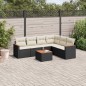 vidaXL 7-tlg. Garten-Sofagarnitur mit Kissen Schwarz Poly Rattan vidaXL 7-tlg. Garten-Sofagarnitur mit Kissen Schwarz Poly Rattan