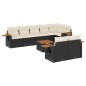 vidaXL 9-tlg. Garten-Sofagarnitur mit Kissen Schwarz Poly Rattan vidaXL 9-tlg. Garten-Sofagarnitur mit Kissen Schwarz Poly Rattan