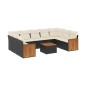 vidaXL 10-tlg. Garten-Sofagarnitur mit Kissen Schwarz Poly Rattan vidaXL 10-tlg. Garten-Sofagarnitur mit Kissen Schwarz Poly Rattan
