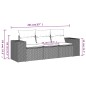 vidaXL 3-tlg. Garten-Sofagarnitur mit Kissen Schwarz Poly Rattan vidaXL 3-tlg. Garten-Sofagarnitur mit Kissen Schwarz Poly Rattan