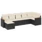 vidaXL 7-tlg. Garten-Sofagarnitur mit Kissen Schwarz Poly Rattan vidaXL 7-tlg. Garten-Sofagarnitur mit Kissen Schwarz Poly Rattan