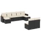 vidaXL 9-tlg. Garten-Sofagarnitur mit Kissen Schwarz Poly Rattan vidaXL 9-tlg. Garten-Sofagarnitur mit Kissen Schwarz Poly Rattan