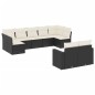 vidaXL 9-tlg. Garten-Sofagarnitur mit Kissen Schwarz Poly Rattan vidaXL 9-tlg. Garten-Sofagarnitur mit Kissen Schwarz Poly Rattan