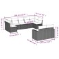 vidaXL 9-tlg. Garten-Sofagarnitur mit Kissen Schwarz Poly Rattan vidaXL 9-tlg. Garten-Sofagarnitur mit Kissen Schwarz Poly Rattan