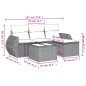 vidaXL 5-tlg. Garten-Sofagarnitur mit Kissen Schwarz Poly Rattan vidaXL 5-tlg. Garten-Sofagarnitur mit Kissen Schwarz Poly Rattan