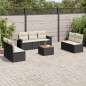 vidaXL 8-tlg. Garten-Sofagarnitur mit Kissen Schwarz Poly Rattan vidaXL 8-tlg. Garten-Sofagarnitur mit Kissen Schwarz Poly Rattan