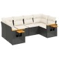 vidaXL 6-tlg. Garten-Sofagarnitur mit Kissen Schwarz Poly Rattan vidaXL 6-tlg. Garten-Sofagarnitur mit Kissen Schwarz Poly Rattan