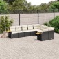 vidaXL 9-tlg. Garten-Sofagarnitur mit Kissen Schwarz Poly Rattan vidaXL 9-tlg. Garten-Sofagarnitur mit Kissen Schwarz Poly Rattan
