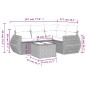 vidaXL 5-tlg. Garten-Sofagarnitur mit Kissen Schwarz Poly Rattan vidaXL 5-tlg. Garten-Sofagarnitur mit Kissen Schwarz Poly Rattan