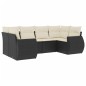 vidaXL 6-tlg. Garten-Sofagarnitur mit Kissen Schwarz Poly Rattan vidaXL 6-tlg. Garten-Sofagarnitur mit Kissen Schwarz Poly Rattan