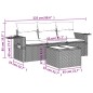 vidaXL 4-tlg. Garten-Sofagarnitur mit Kissen Schwarz Poly Rattan vidaXL 4-tlg. Garten-Sofagarnitur mit Kissen Schwarz Poly Rattan