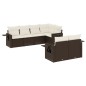 vidaXL 7-tlg. Garten-Sofagarnitur mit Kissen Braun Poly Rattan vidaXL 7-tlg. Garten-Sofagarnitur mit Kissen Braun Poly Rattan