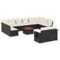 vidaXL 13-tlg. Garten-Sofagarnitur mit Kissen Schwarz Poly Rattan vidaXL 13-tlg. Garten-Sofagarnitur mit Kissen Schwarz Poly Rattan