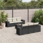 vidaXL 7-tlg. Garten-Sofagarnitur mit Kissen Schwarz Poly Rattan vidaXL 7-tlg. Garten-Sofagarnitur mit Kissen Schwarz Poly Rattan