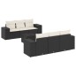 vidaXL 7-tlg. Garten-Sofagarnitur mit Kissen Schwarz Poly Rattan vidaXL 7-tlg. Garten-Sofagarnitur mit Kissen Schwarz Poly Rattan
