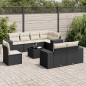 vidaXL 9-tlg. Garten-Sofagarnitur mit Kissen Schwarz Poly Rattan vidaXL 9-tlg. Garten-Sofagarnitur mit Kissen Schwarz Poly Rattan