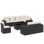 vidaXL 9-tlg. Garten-Sofagarnitur mit Kissen Schwarz Poly Rattan vidaXL 9-tlg. Garten-Sofagarnitur mit Kissen Schwarz Poly Rattan