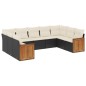vidaXL 9-tlg. Garten-Sofagarnitur mit Kissen Schwarz Poly Rattan vidaXL 9-tlg. Garten-Sofagarnitur mit Kissen Schwarz Poly Rattan