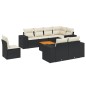 vidaXL 9-tlg. Garten-Sofagarnitur mit Kissen Schwarz Poly Rattan vidaXL 9-tlg. Garten-Sofagarnitur mit Kissen Schwarz Poly Rattan
