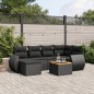 vidaXL 7-tlg. Garten-Sofagarnitur mit Kissen Schwarz Poly Rattan vidaXL 7-tlg. Garten-Sofagarnitur mit Kissen Schwarz Poly Rattan