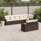 vidaXL 8-tlg. Garten-Sofagarnitur mit Kissen Braun Poly Rattan vidaXL 8-tlg. Garten-Sofagarnitur mit Kissen Braun Poly Rattan
